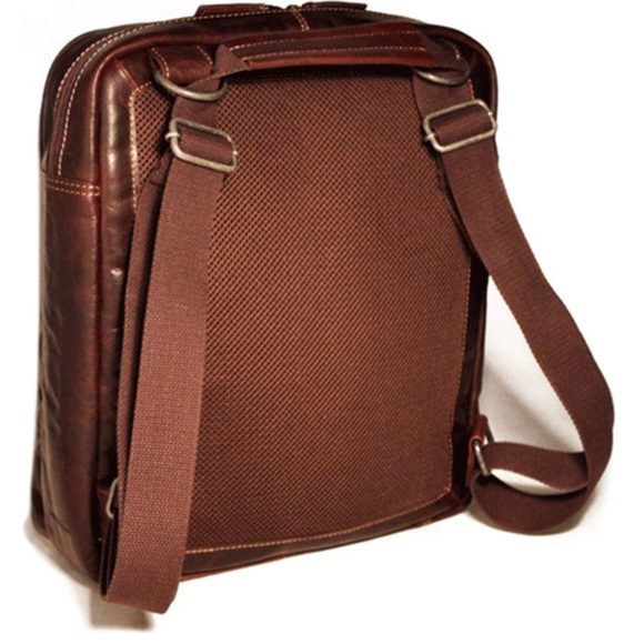 Jack Georges Voyager Professional Backpack in brown hand-stained buffalo leather - Picture 2 of 15